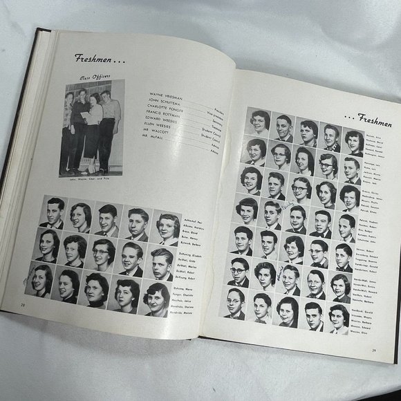 1952 Western Michigan Christian High School Yearbook Inscribed Good Luck Wishes - Picture 11 of 14
